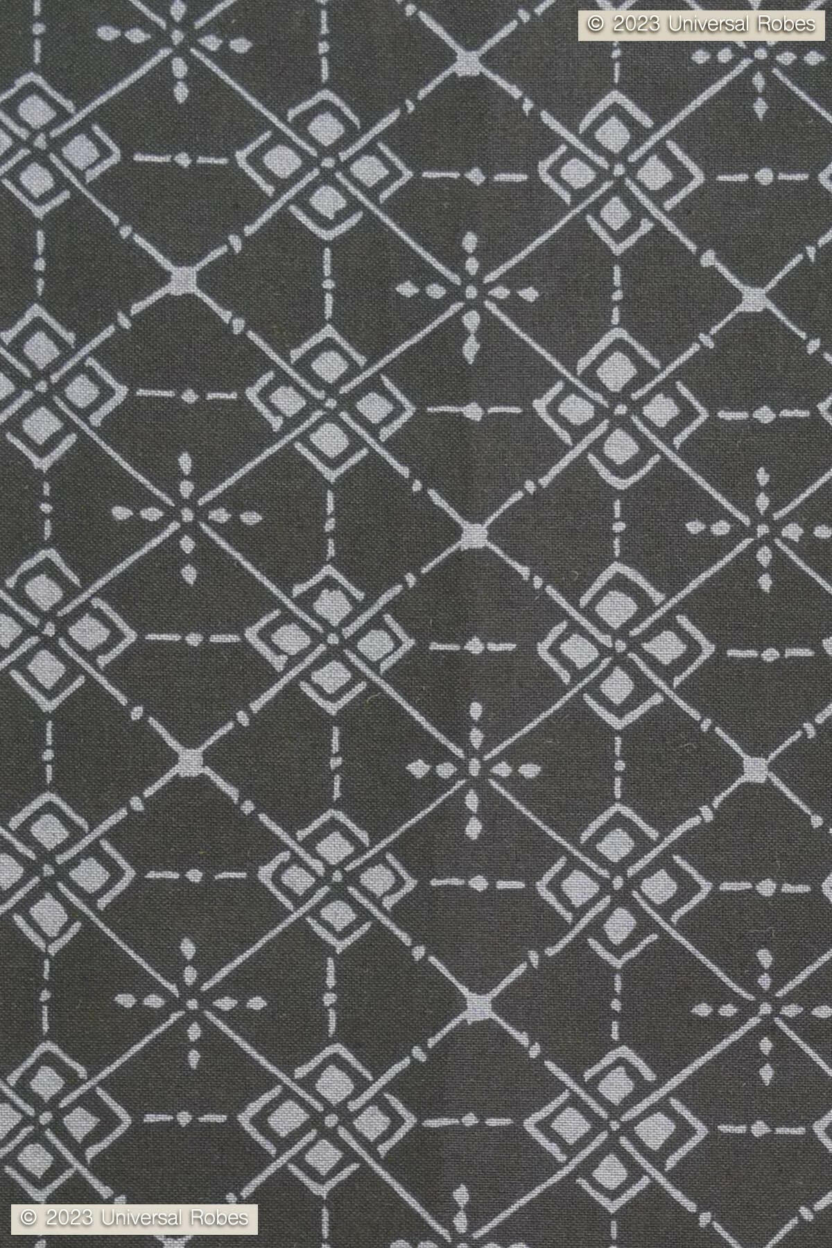 Men Argyle Pattern Cotton Yukata Kimono.