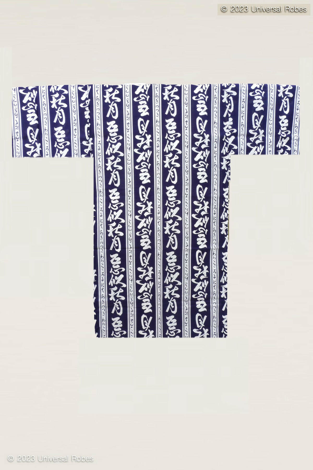 Men Autumn Moon Cotton Short Yukata Kimono.