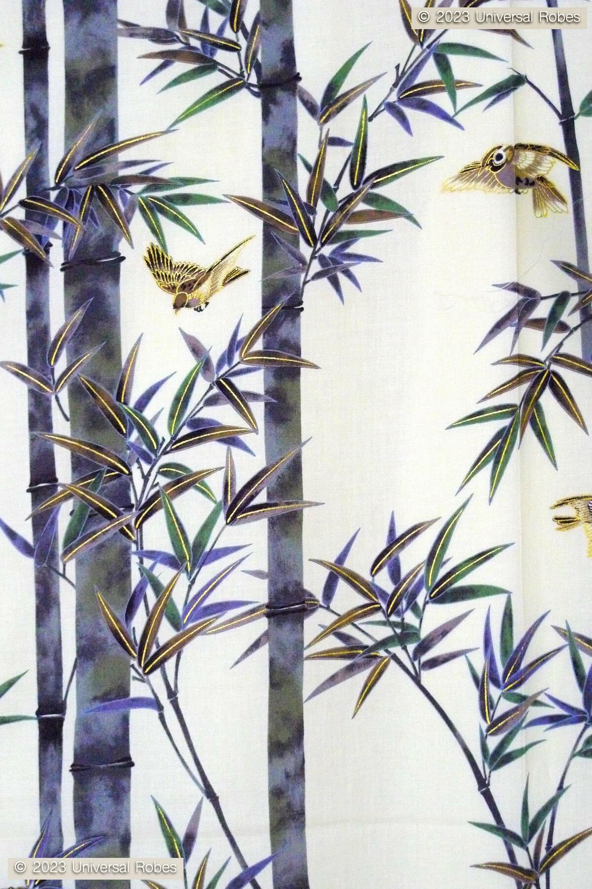 Plus Size: Women Bamboo & Sparrow Cotton Yukata Kimono.