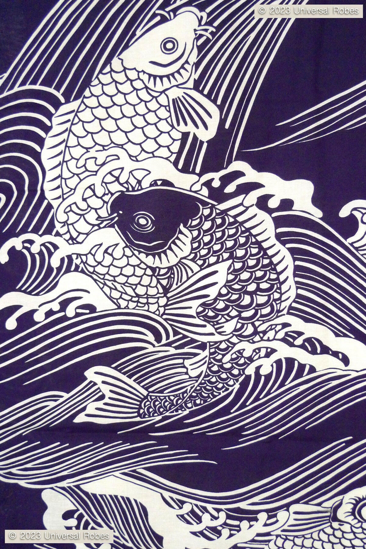 Plus Size: Men Carp Cotton Yukata Kimono.