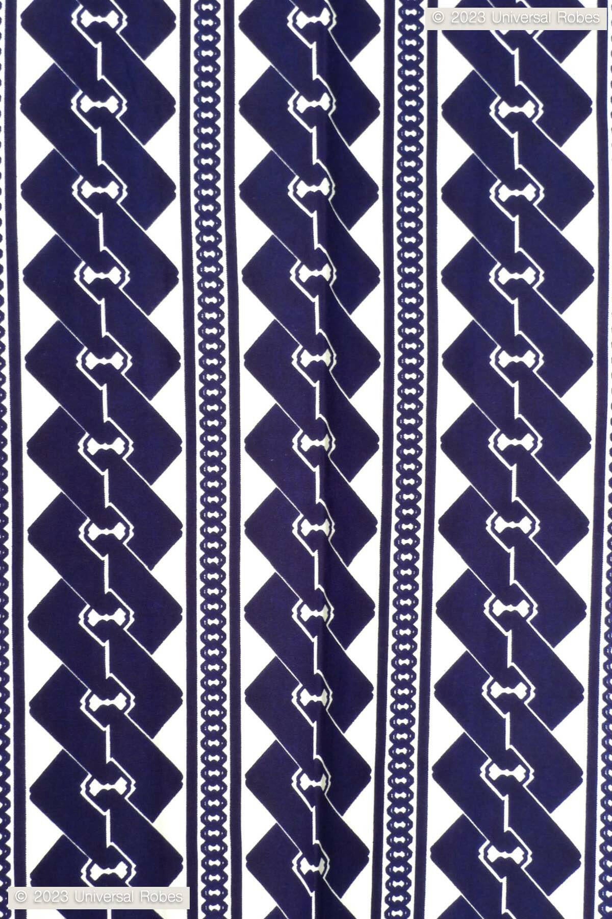 Men Chain Pattern Cotton Yukata Kimono.