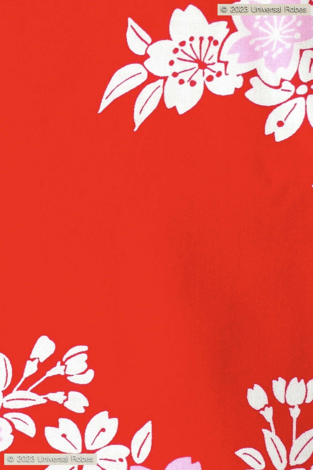 Women Cherry Blossoms Cotton Yukata Kimono.