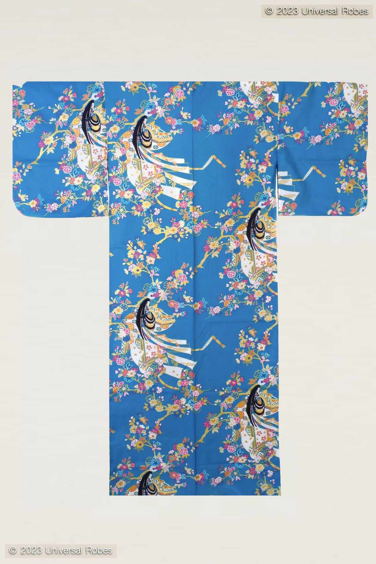 Women Cherry Princess Cotton Yukata Kimono.