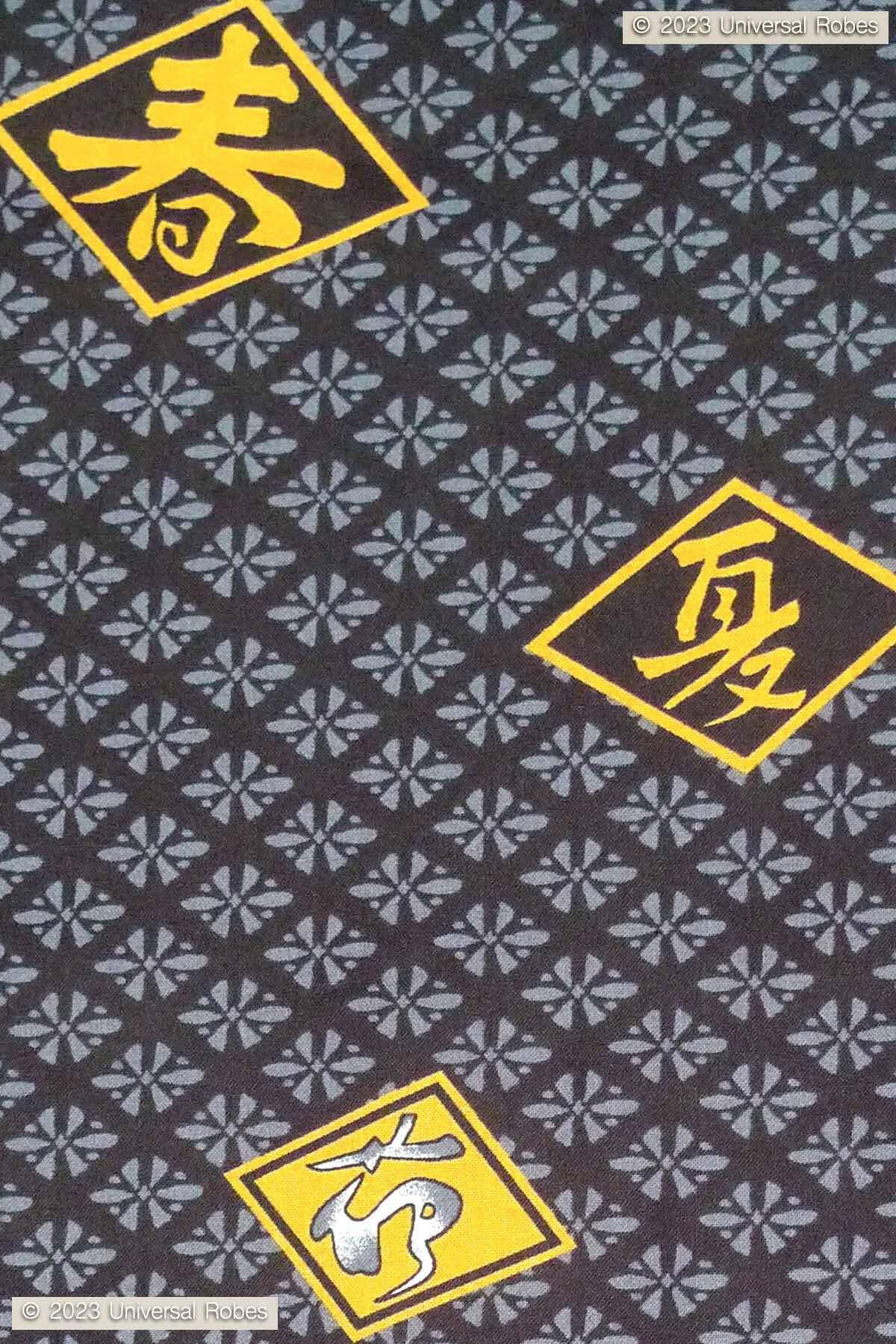 Men Diamond Pattern Cotton Short Yukata Kimono.