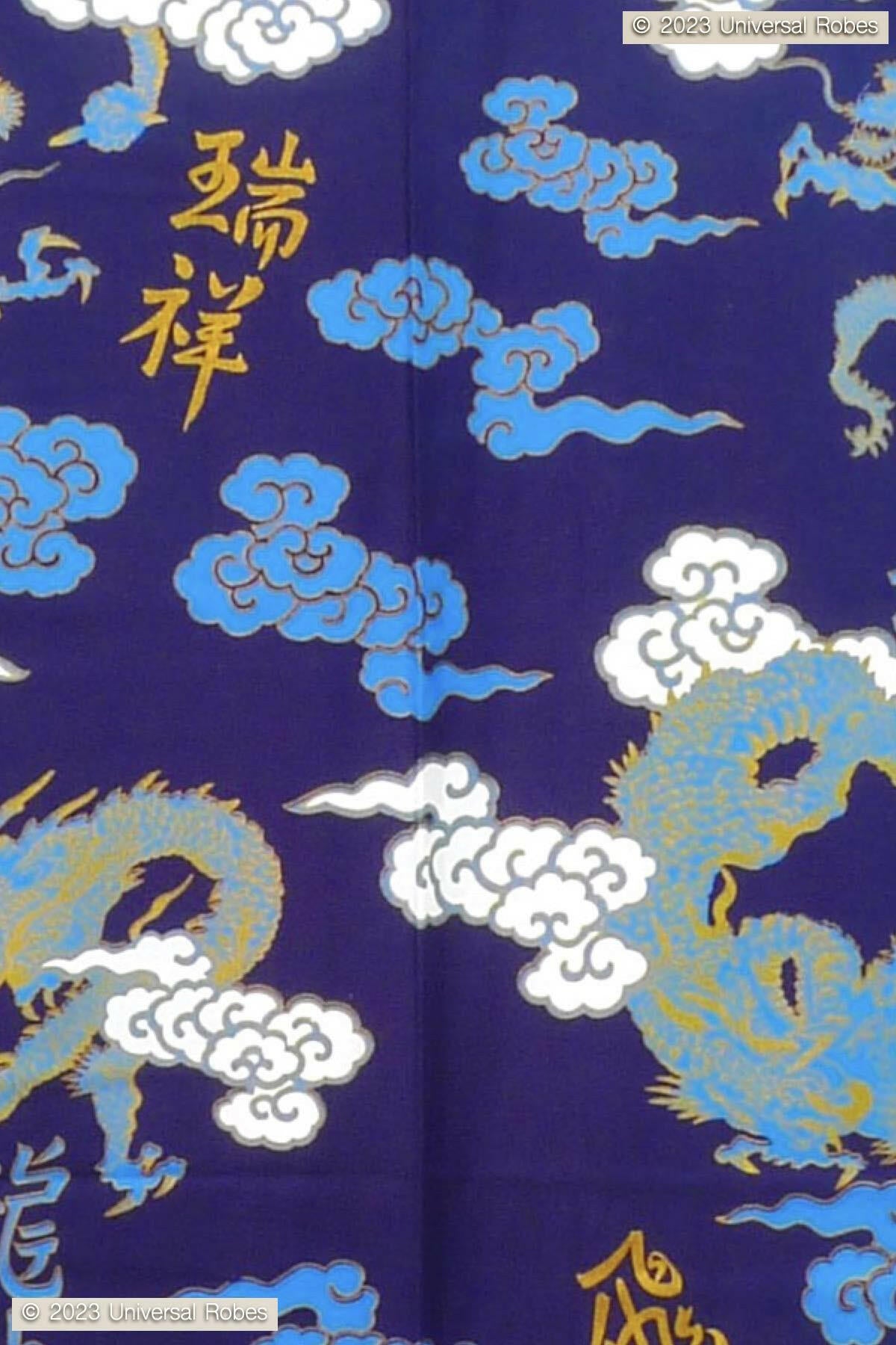Men Dragon & Cloud Cotton Yukata Kimono.