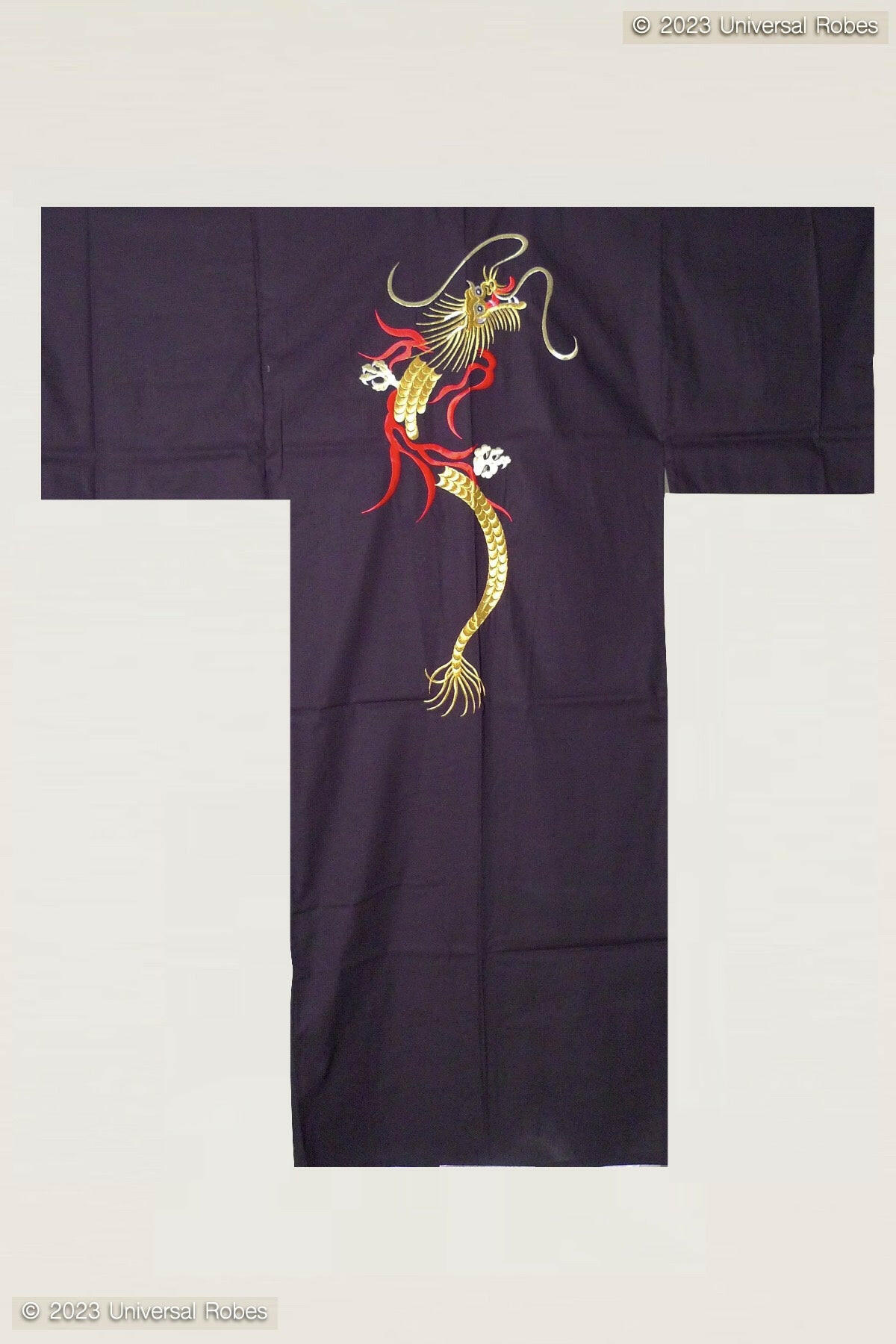 Men Dragon of flame Cotton Kimono.