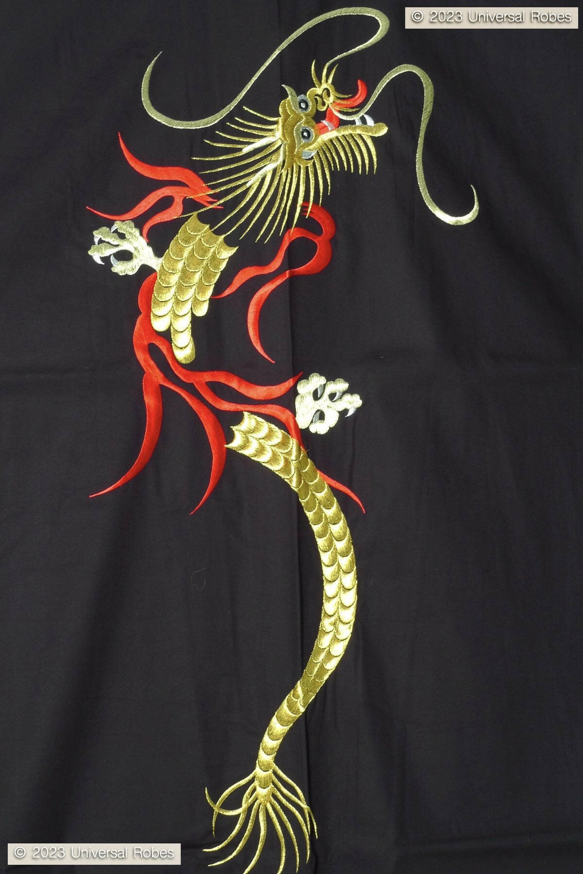 Men Dragon of flame Cotton Kimono.