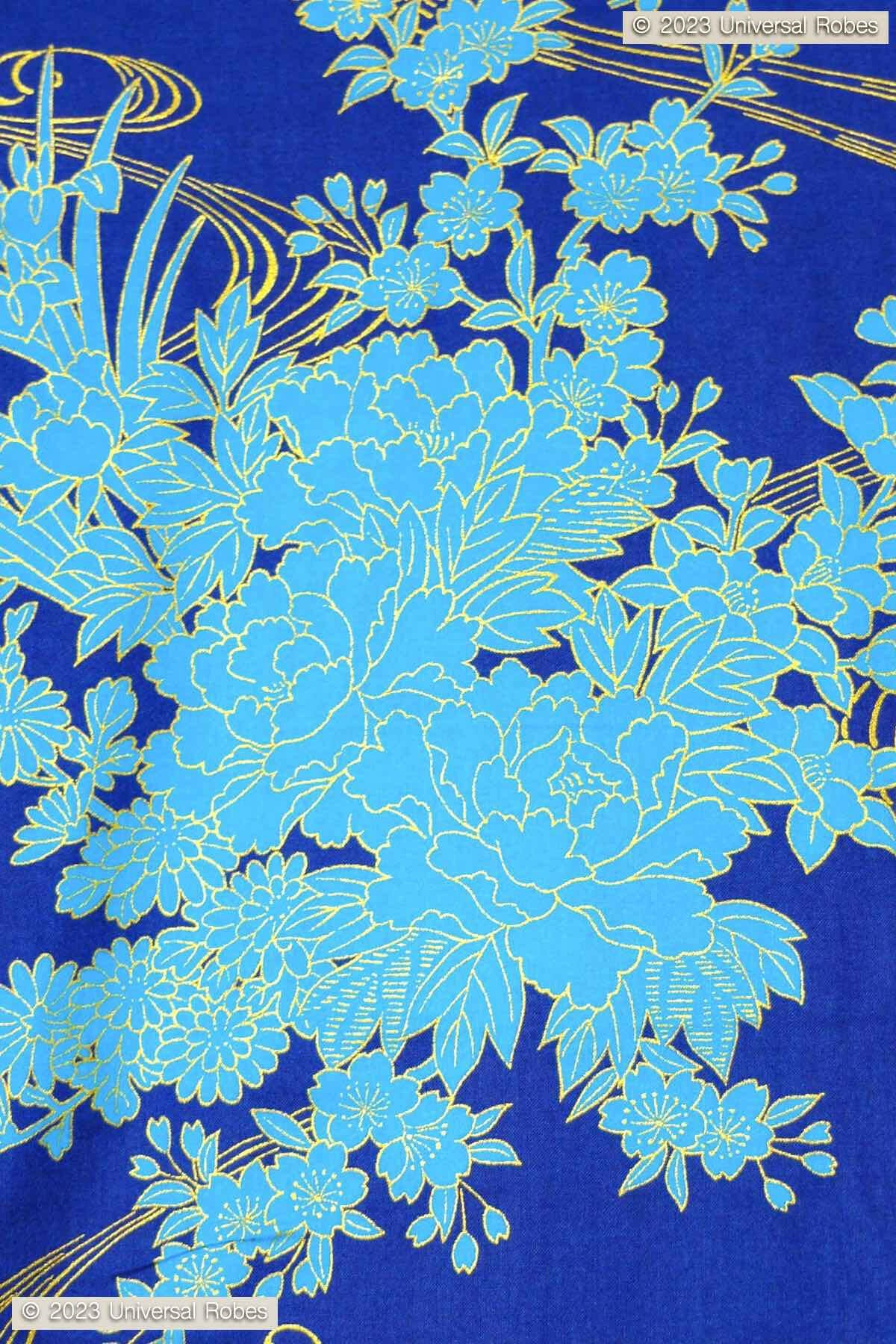 Women Flowing Peony Cotton Yukata Kimono.