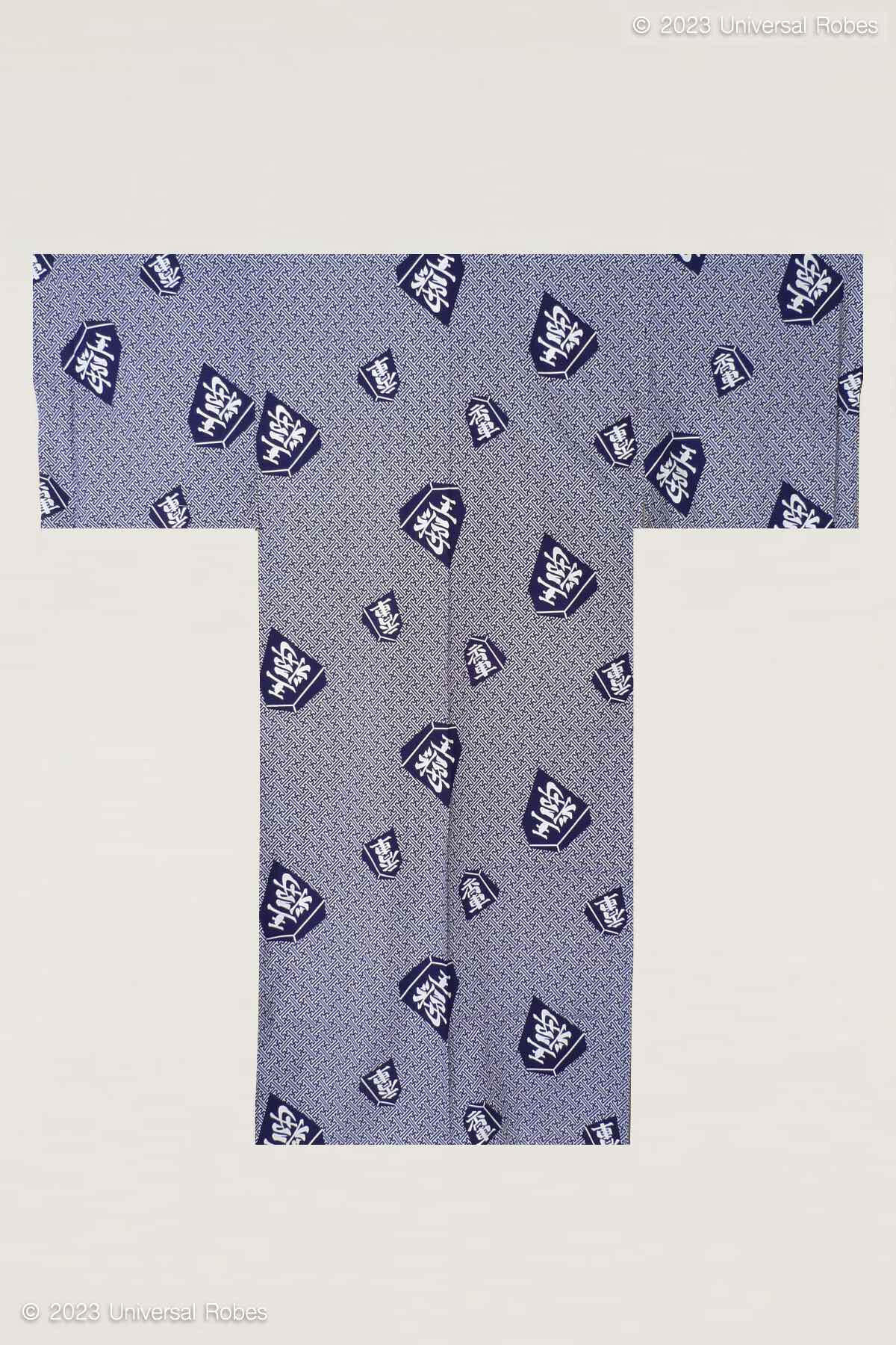 Men King of Japanese Chess Cotton Yukata Kimono.