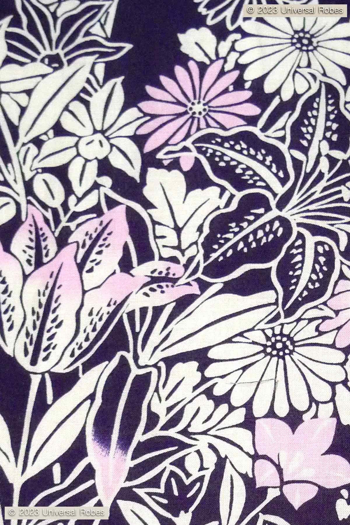 Women Lily Cotton Yukata Kimono.