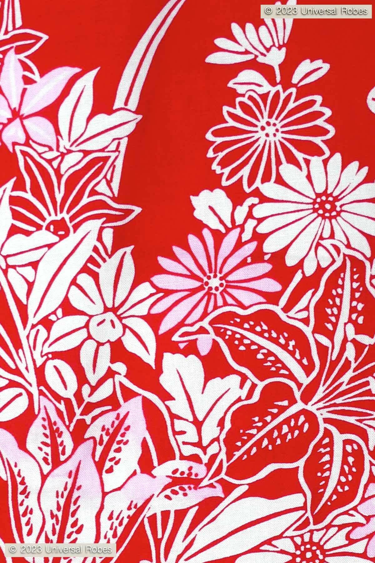 Women Lily Cotton Yukata Kimono.