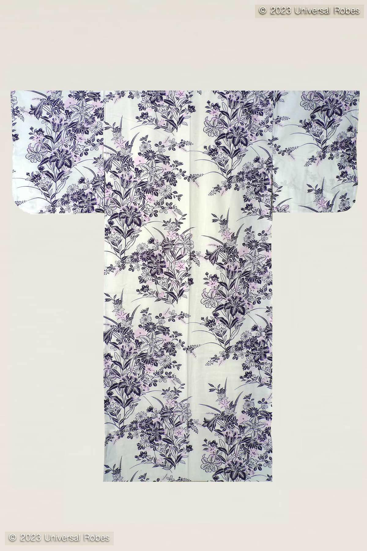 Women Lily Cotton Yukata Kimono.