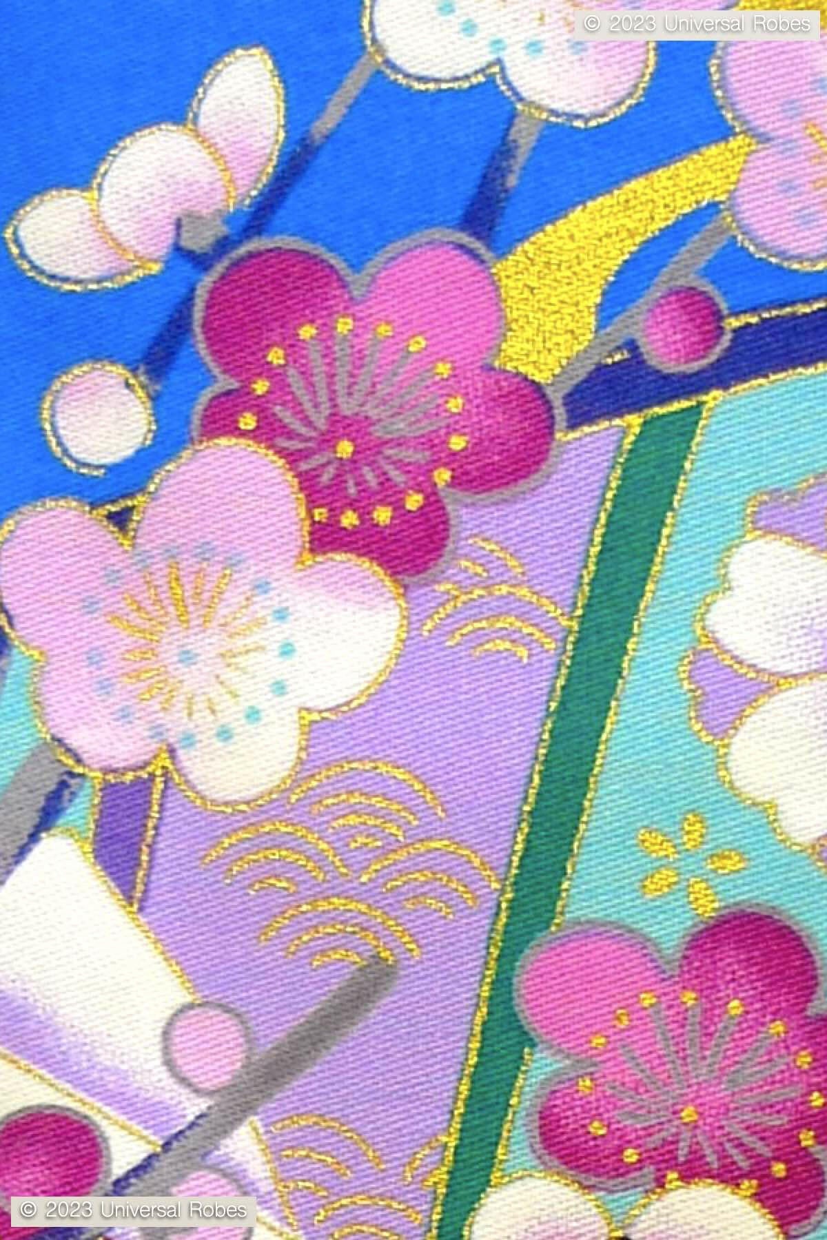 Women Little Kimono Princess Cotton Sateen Kimono Color Blue Product Zoom View
