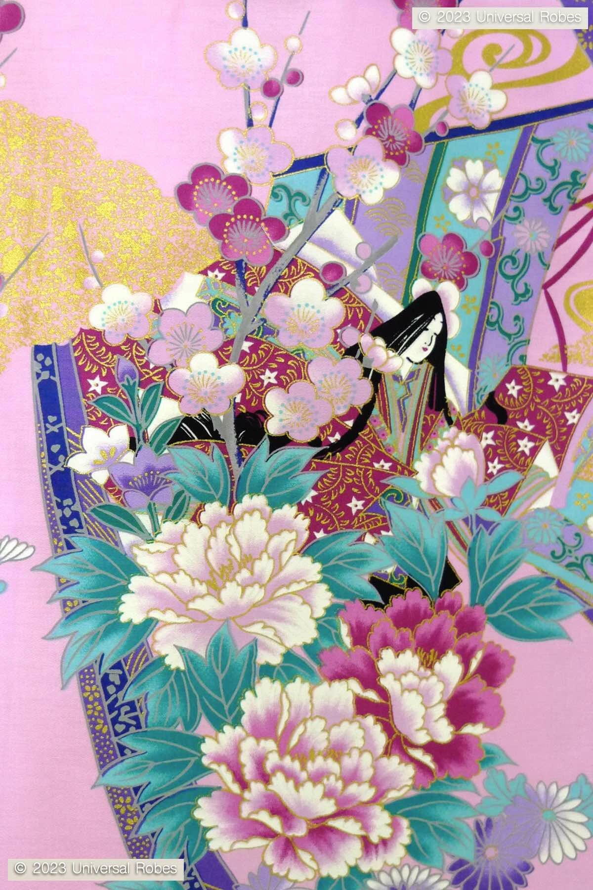 Women Little Kimono Princess Cotton Sateen Kimono Color Pink Product Zoom View