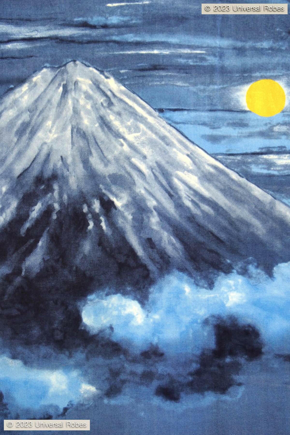 Men Mt. Fuji Cotton Yukata Kimono.