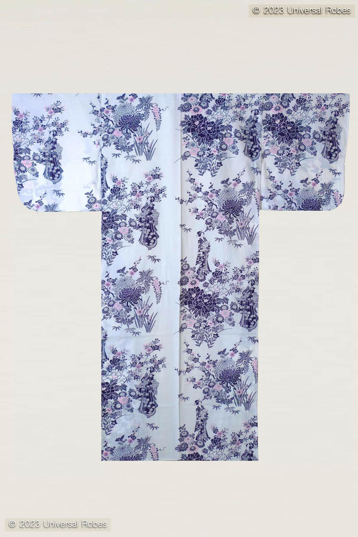 Women Peony & Beauty Cotton Yukata Kimono.