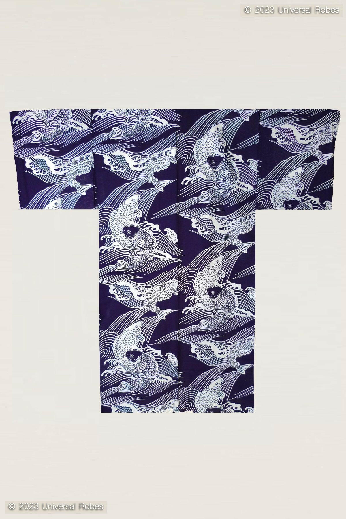 Plus Size: Men Carp Cotton Yukata Kimono.