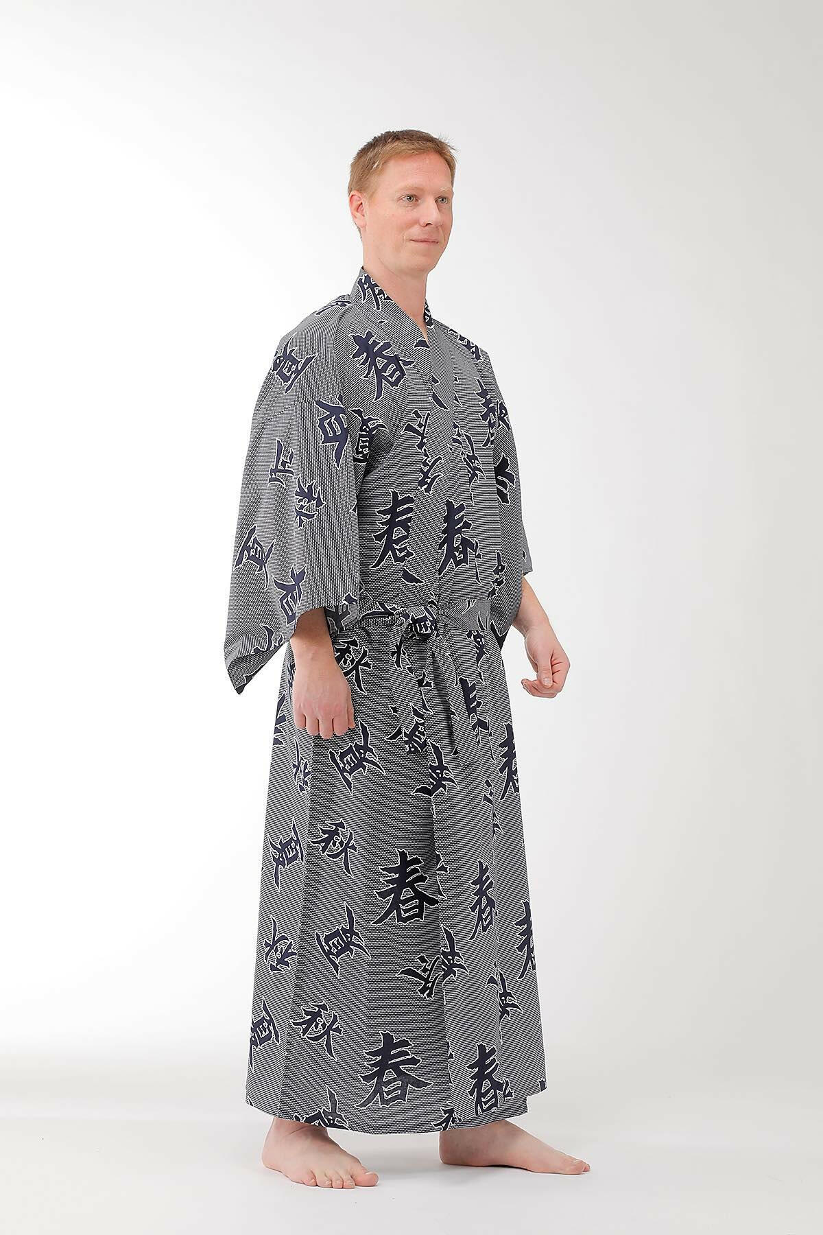 Men Four Seasons Cotton Yukata Kimono.