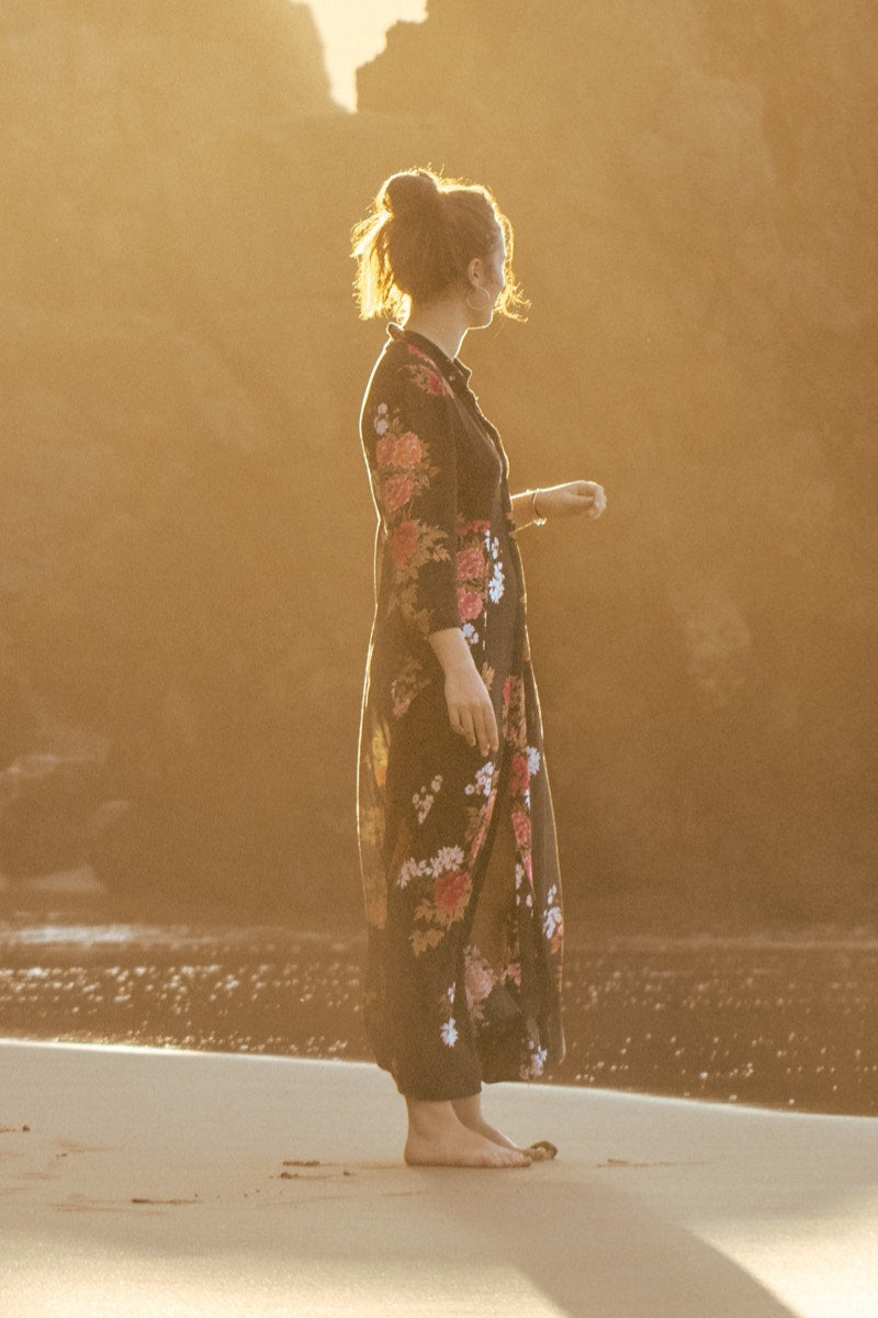 Japanese Black Kimono for Women