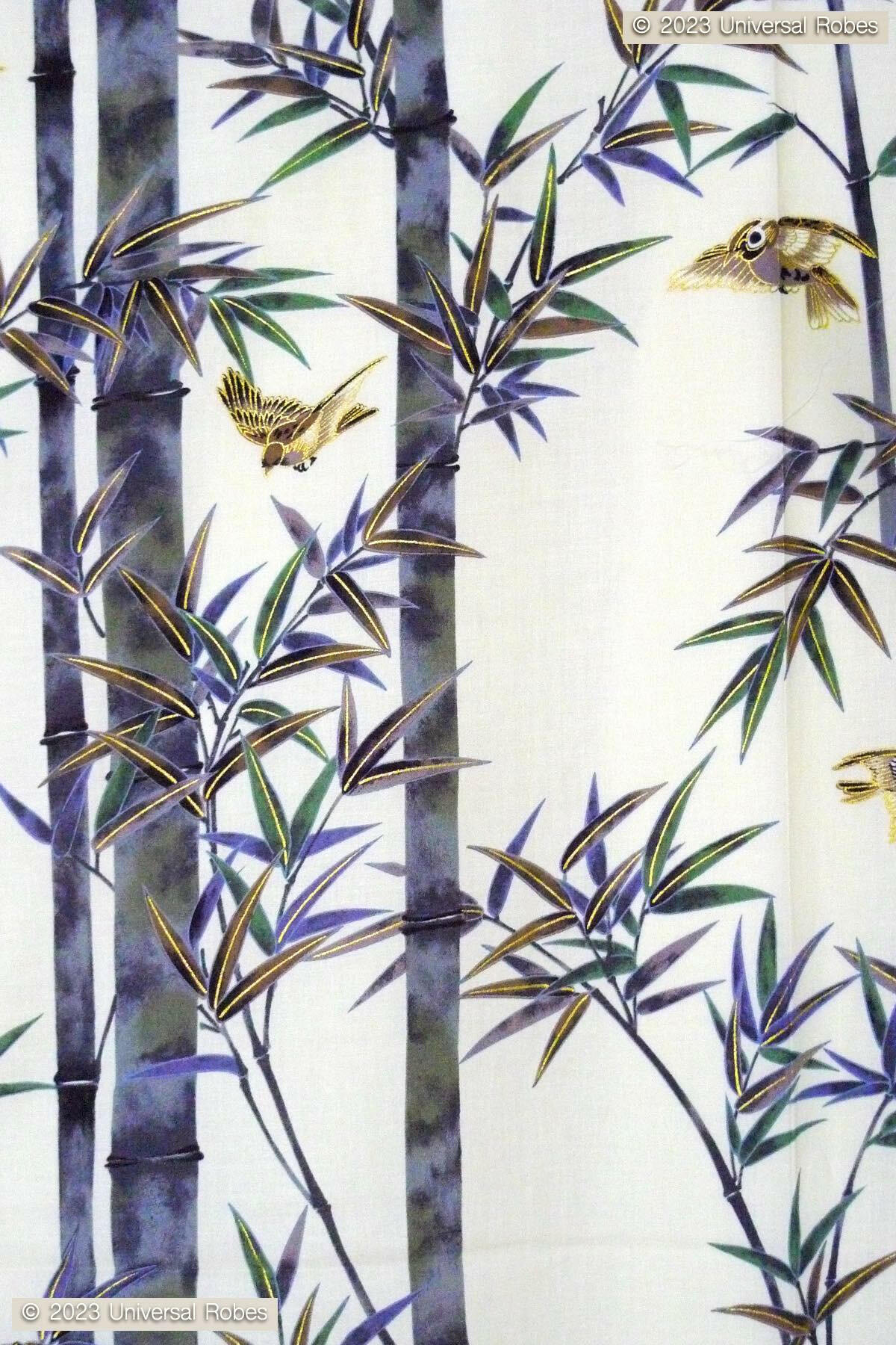 <Plus Size> Women Bamboo & Sparrow Cotton Yukata Kimono Product Zoom View
