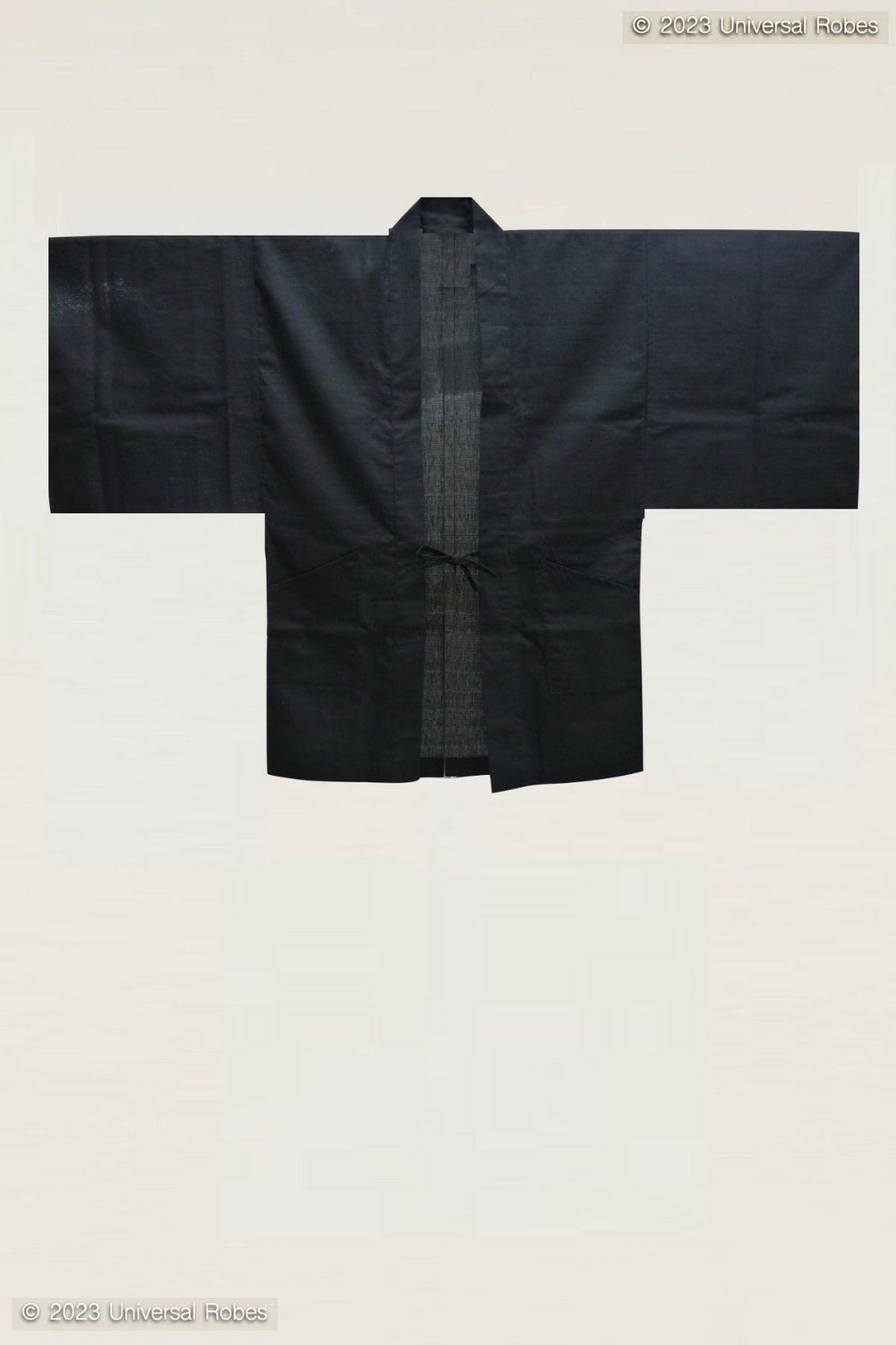 Unisex Cotton Haori Jacket Black