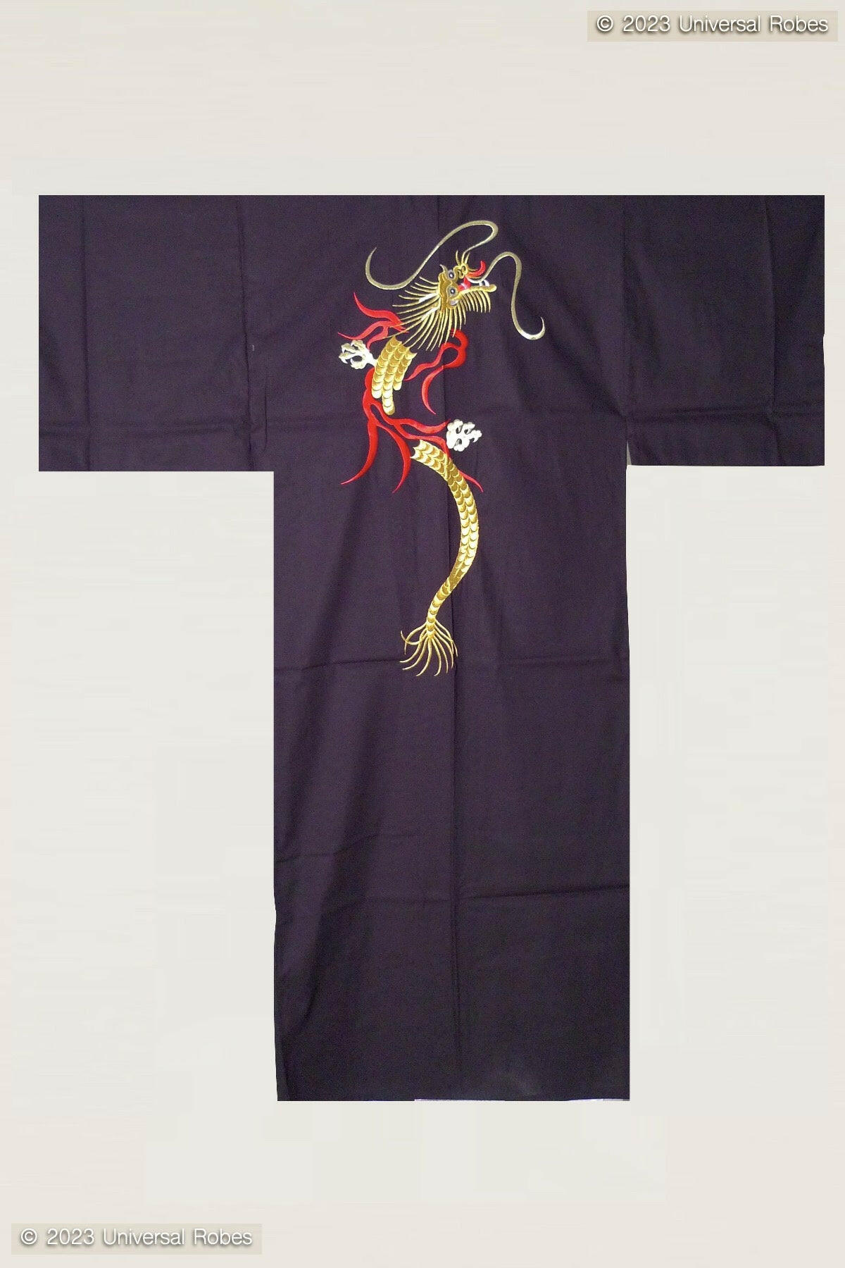Men Dragon of flame Cotton Kimono Product Whole View
