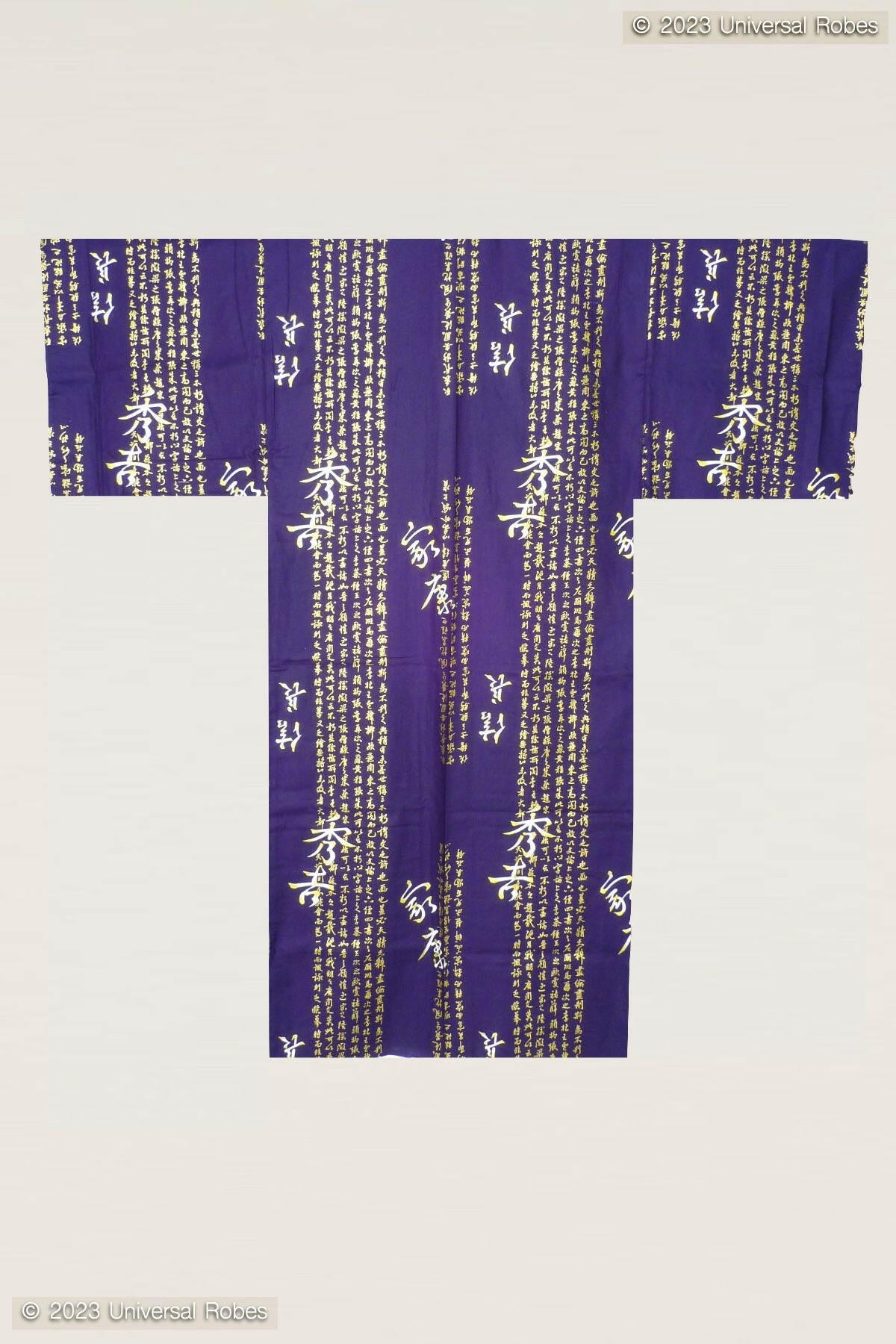 Men Hideyoshi Cotton Yukata Kimono Color Navy Product Whole View