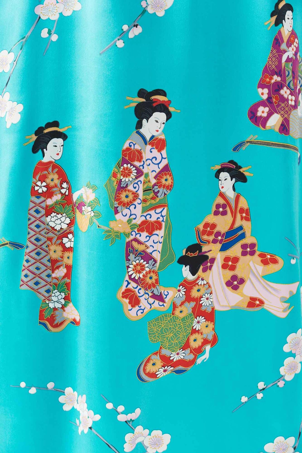 Turquoise Yukata Kimono Women