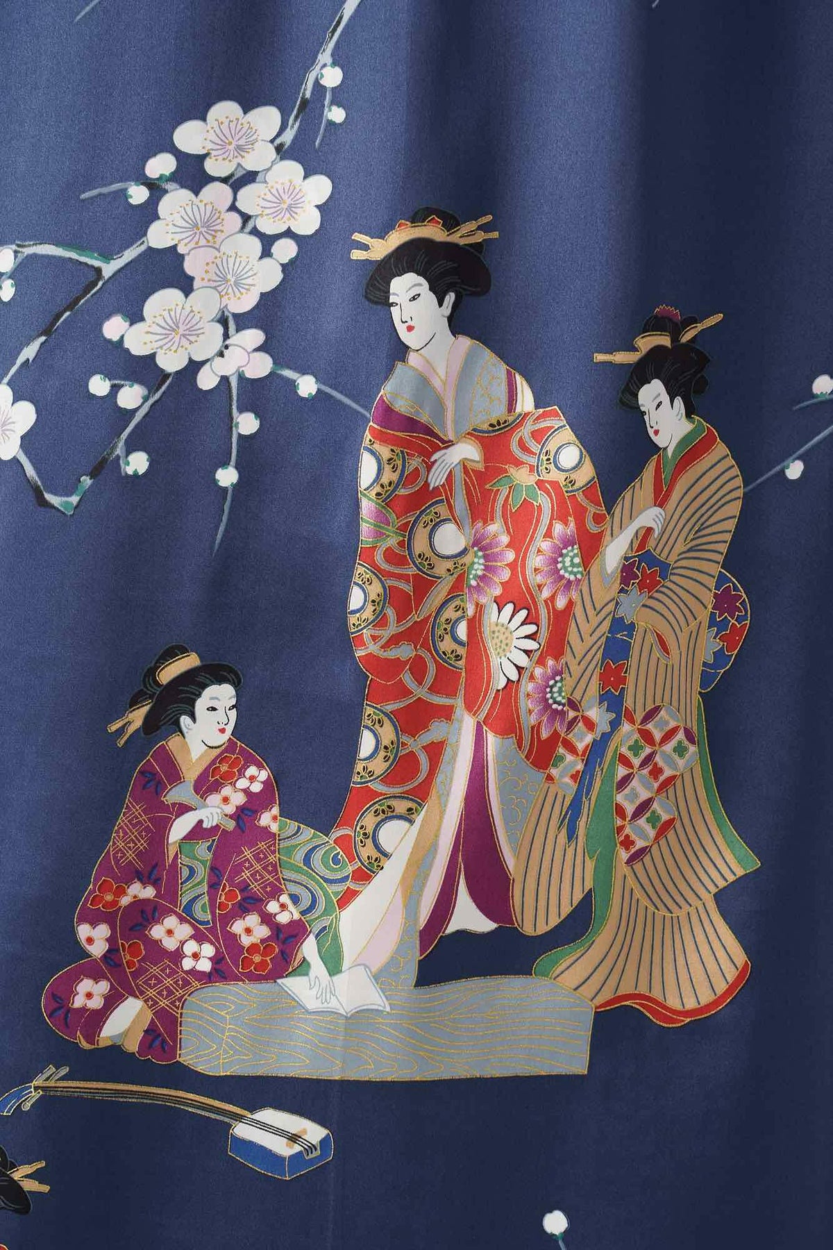 Women Kimono Beauty Silk Kimono Color Navy Product Zoom View