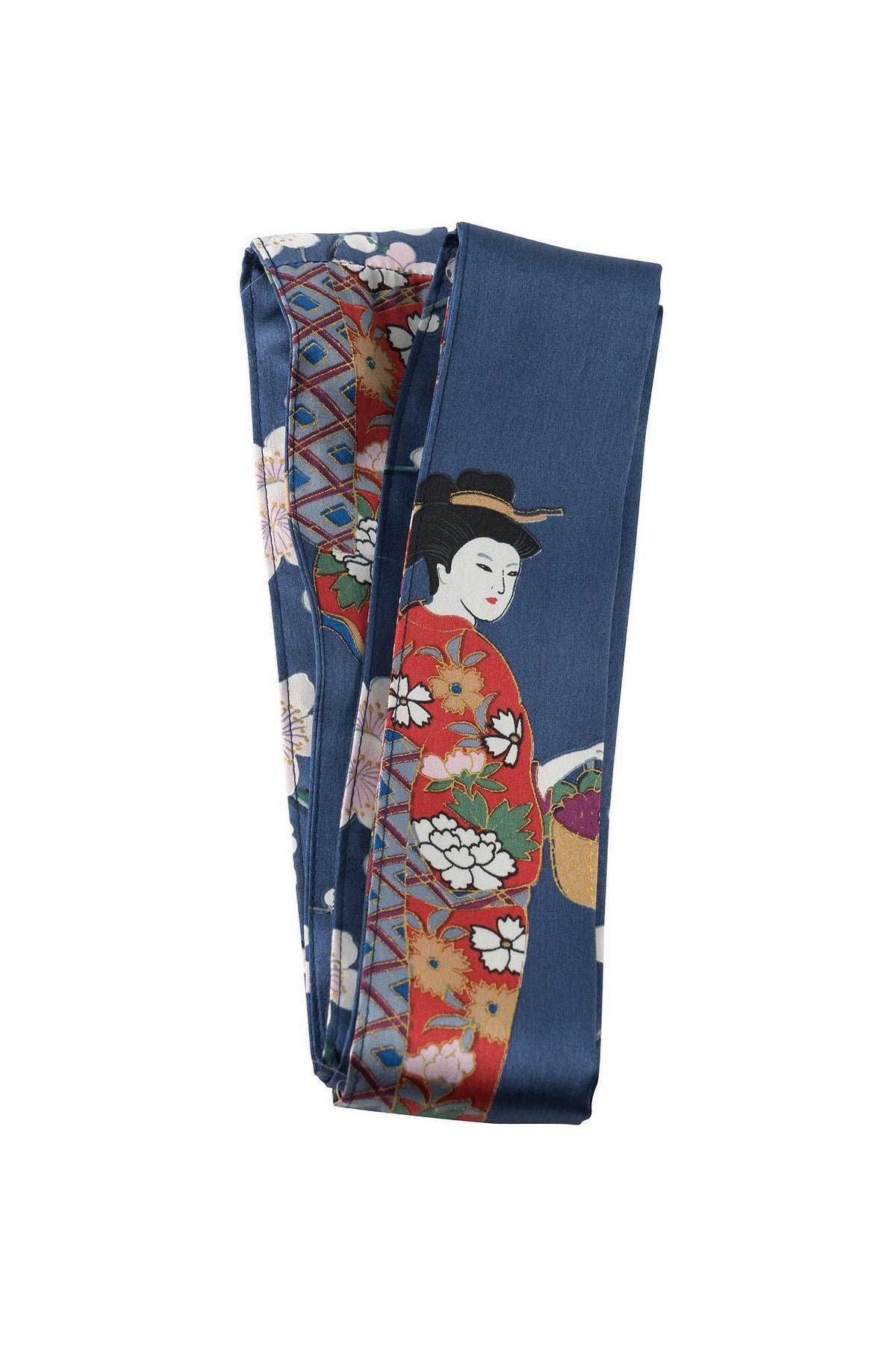 Women Kimono Beauty Silk Kimono Color Navy Product Obi Belt View