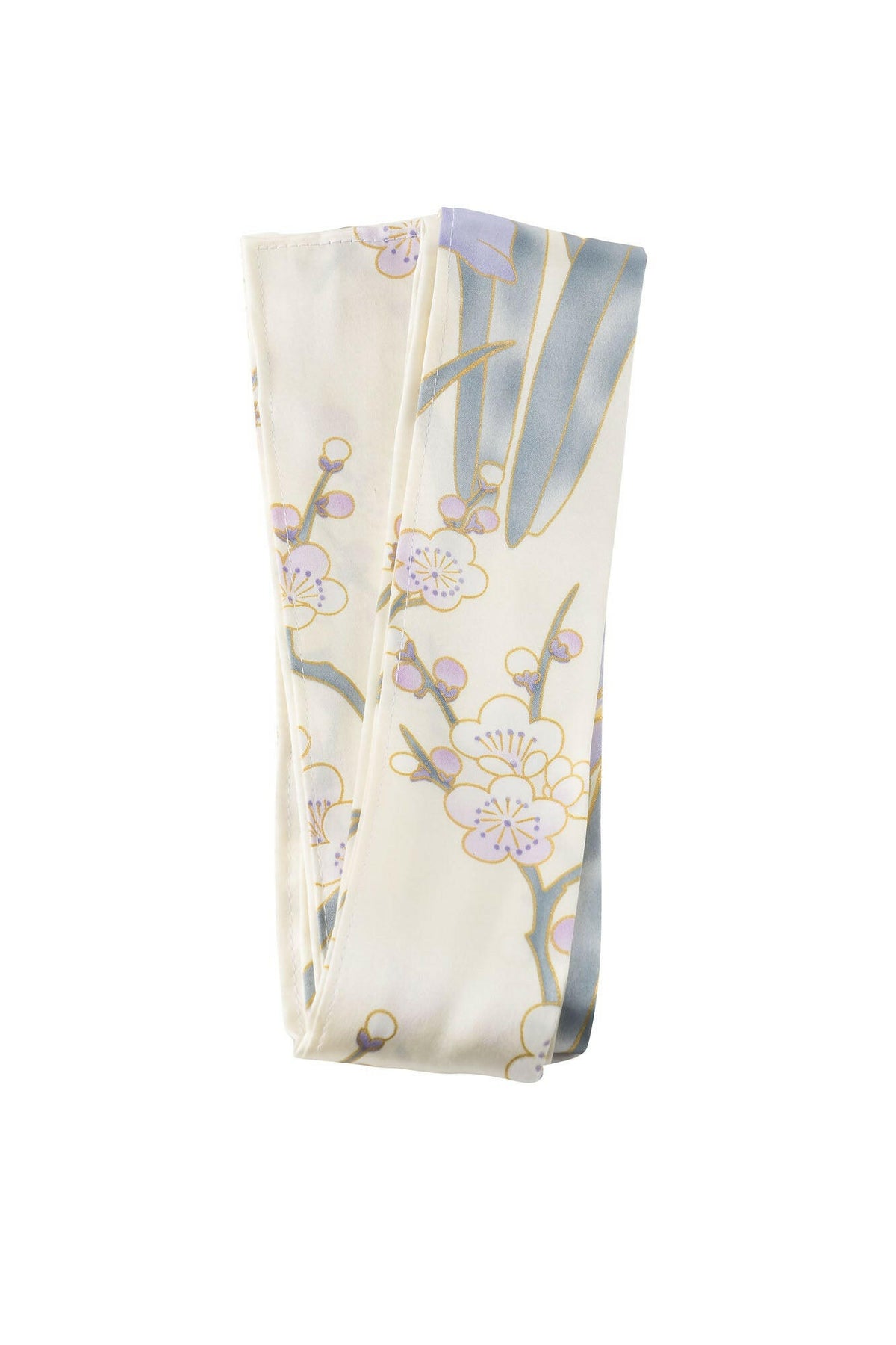 Women Iris & Plum Silk Kimono Color White Product Obi Belt View