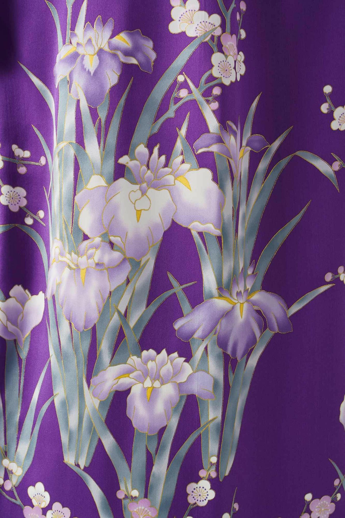 Women Iris & Plum Silk Kimono Color Purple Product Zoom View