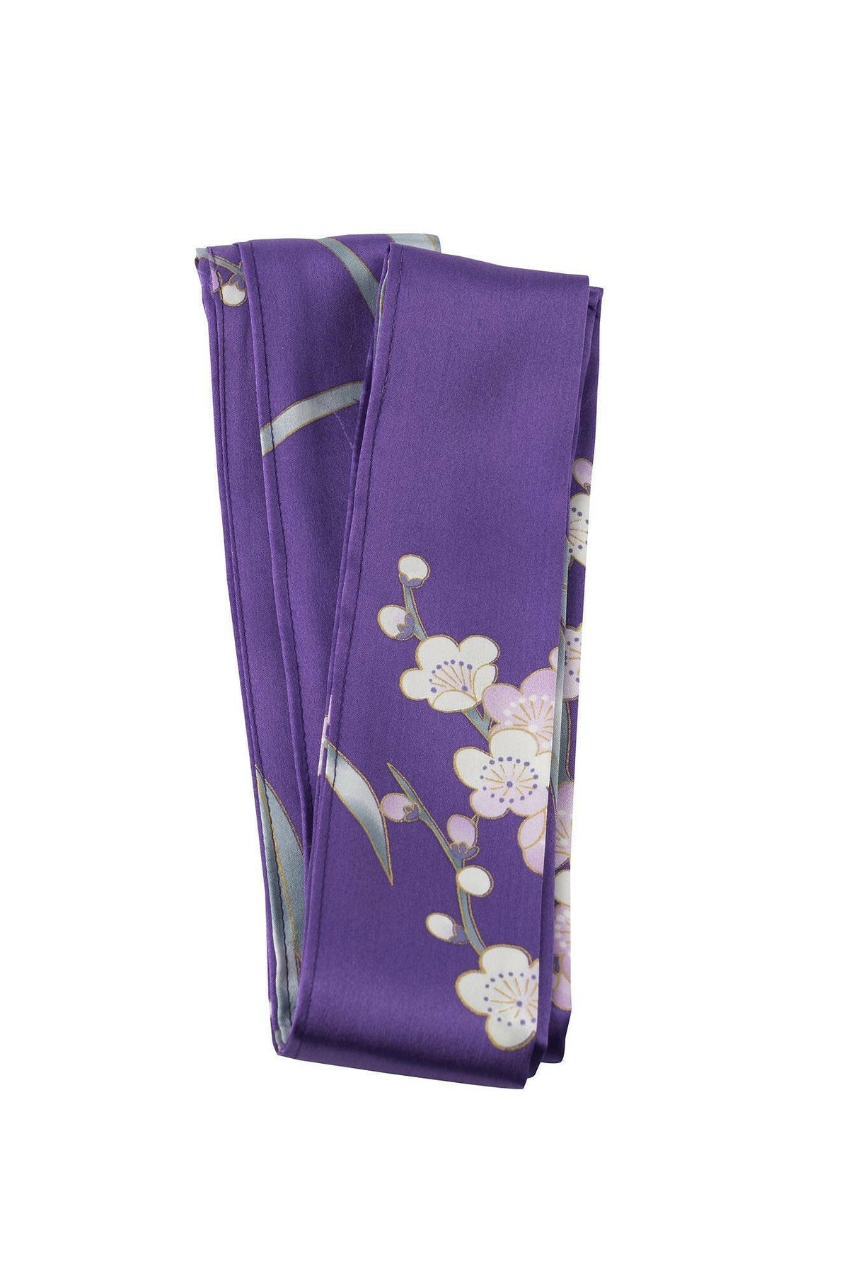 Women Iris & Plum Silk Kimono Color Purple Product Obi Belt View